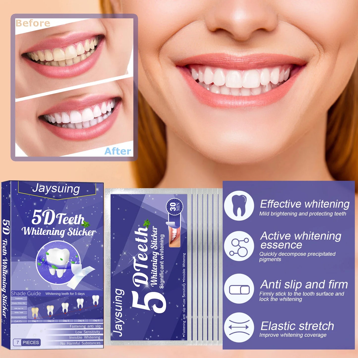 5D Gel Teeth Whitening Strips