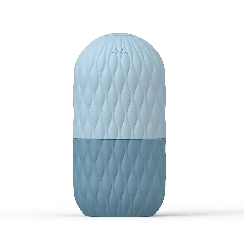 silicone ice face roller tool on marble background
