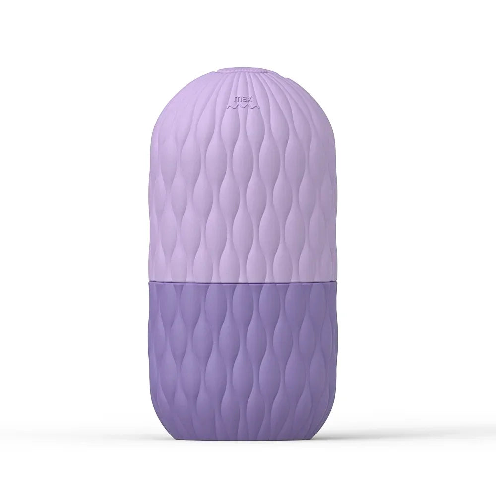 silicone ice face roller tool on marble background