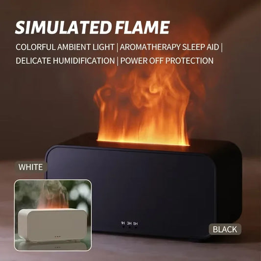 flame effect humidifier LED mood light